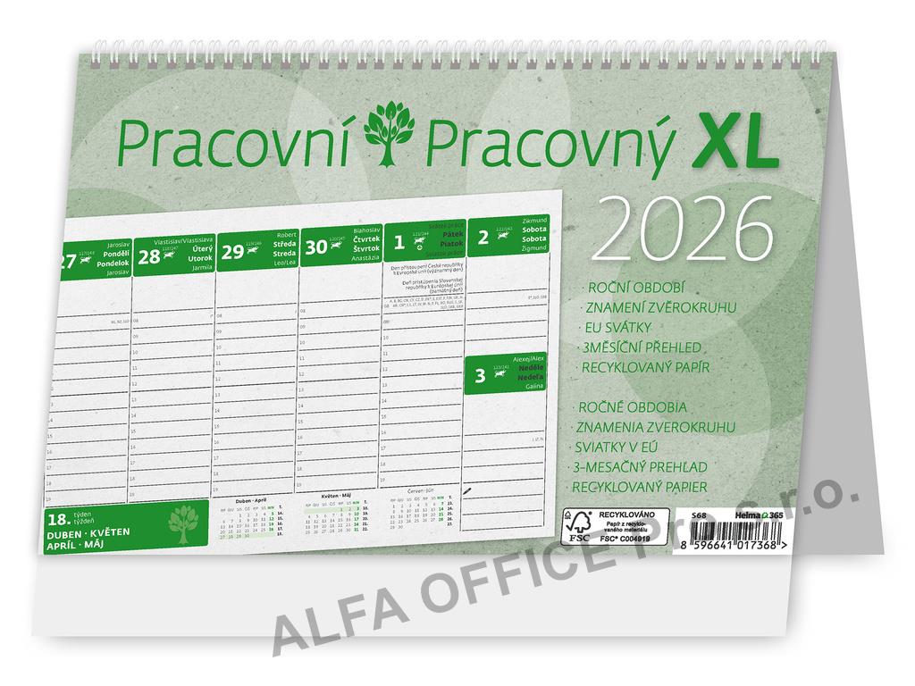 Kalendář stolní pracovní XL - XL / S68
