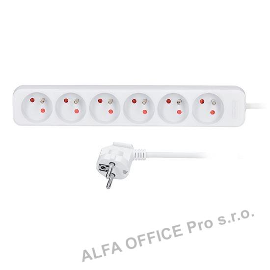 Prodlužovací přívody - 6 zásuvek / 3 m