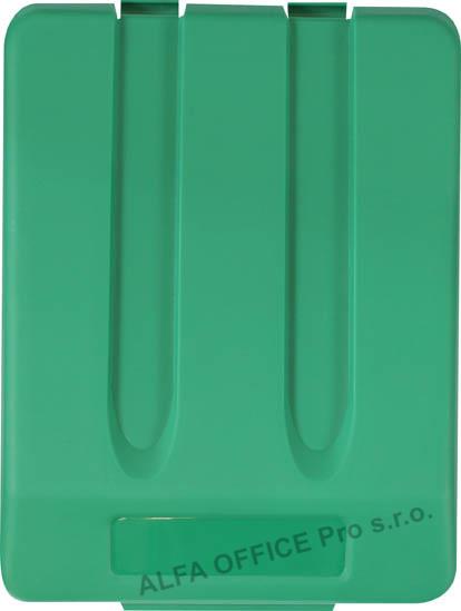 Víko na odpadkový koš na tříděný odpad - zelená