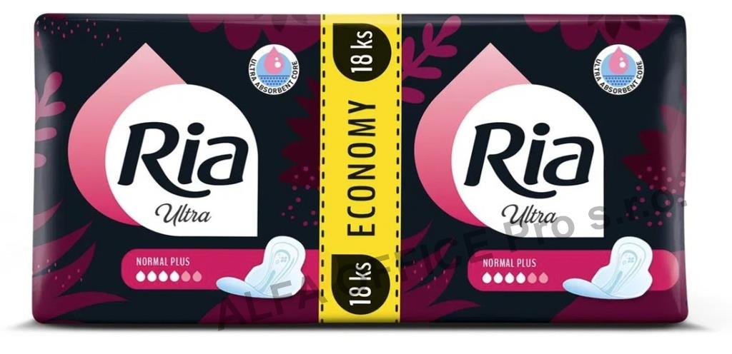 Ria Ultra Normal Plus duopack dámské vložky - 18 ks