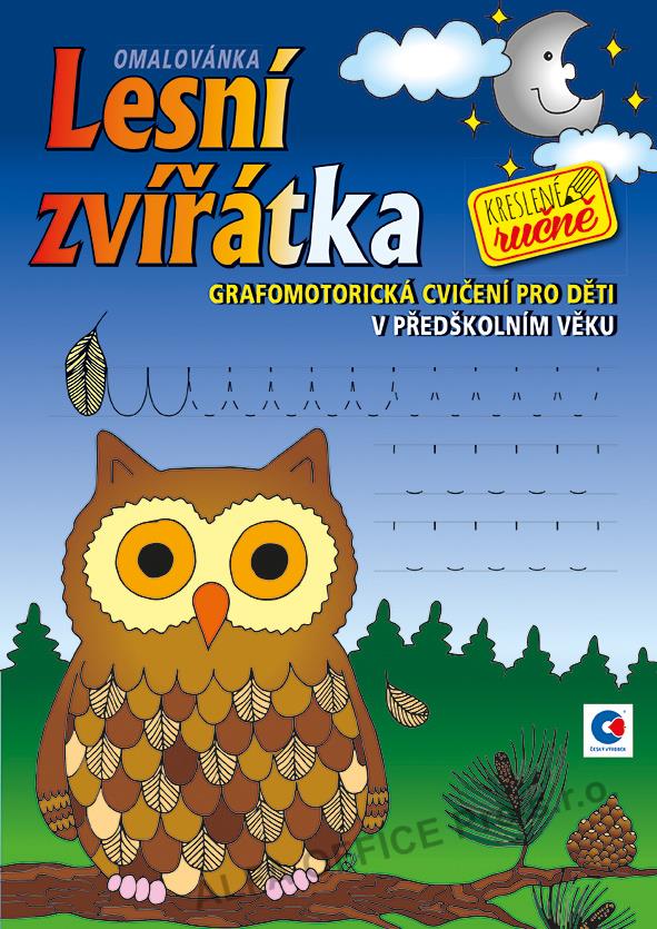 Omalovánky A4 - grafomotorické cvičení Lesní zvířátka