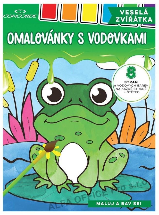 Omalovánky s vodovkami CONCORDE - Veselá zvířátka