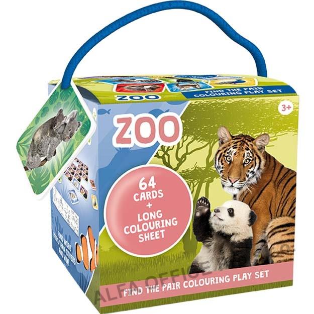 Pexeso na cesty s omalovánkami - ZOO