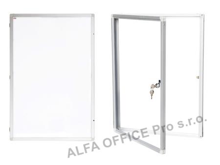 Vitrína vertikální vnitřní - 90 x 120 / magnetická lakovaná