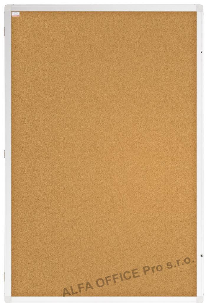 Vitrína vertikální vnitřní - 90 x 120 cm / korková