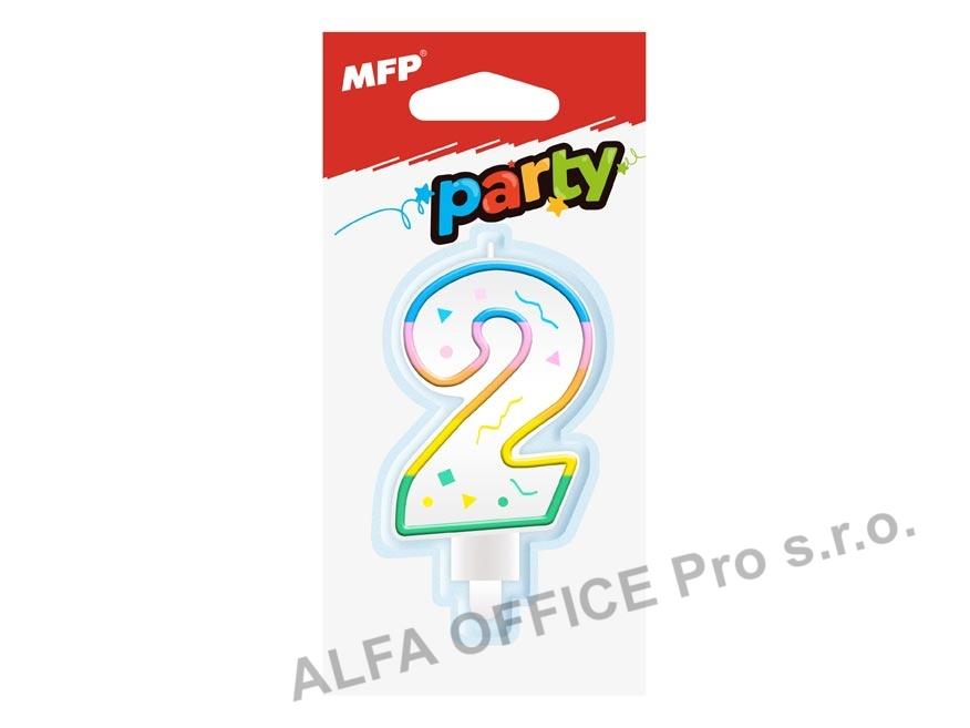 Svíčka dortová č.2 / duhová