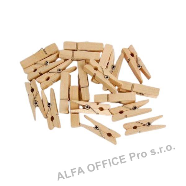 Kolíčky dekorační natural 35 x 7 mm - 20 ks