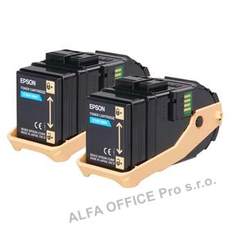 Epson originální toner C13S050608, cyan, 15000str., Epson Aculaser C9300N, Dual pack