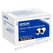 Epson originální toner C13S050751, black, 14600 (2x7300)str., Epson WorkForce AL-C300N