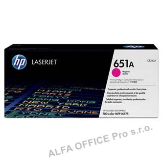 HP originální toner CE343A, magenta, 16000str., HP 651A, HP LaserJet Enterprise 700 color
