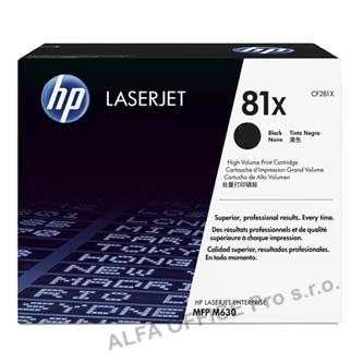 HP originální toner CF281X, black, 25000str., HP 81X, HP LaserJet Enterprise Flow M630z, M