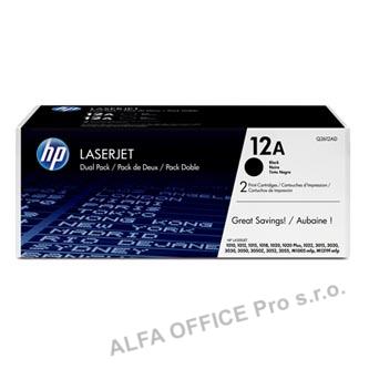 HP originální toner Q2612AD, black, 4000 (2x2000)str., HP 12A, HP LaserJet 1010, 1012, 101