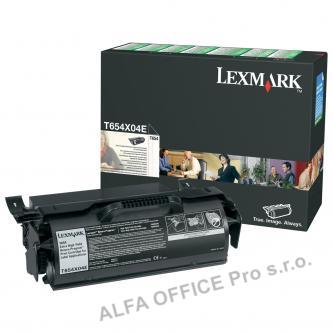  Lexmark originální toner T654X04E, black, 36000str., return, extra high capacity 