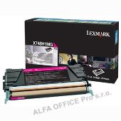  Lexmark originální toner X748H1MG, magenta, 10000str., return, high capacity, Le 