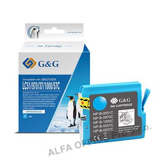  G&G kompatibilní ink s LC-1000C, cyan, 400str., NP-B-0051C/1000C/970C, pro Broth 
