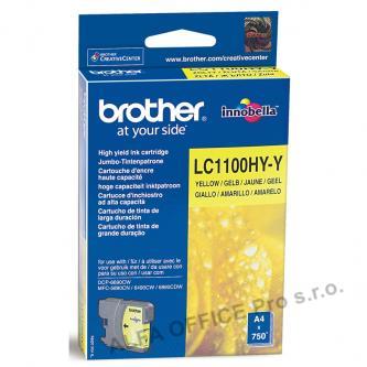 Brother originální ink LC-1100HYY, yellow, 750str., high capacity, Brother DCP-6690CW, MFC