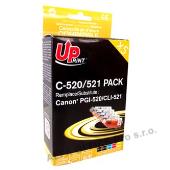 UPrint kompatibilní ink s CLI521, 2xblack/1xcyan/1xmagenta/1xyellow, C-520/521 PACK, pro C