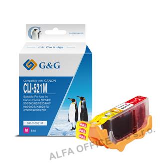  G&G kompatibilní ink s CLI521M, magenta, 8.4ml, NP-C-0521M, 2935B001, pro Canon 