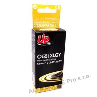 UPrint kompatibilní ink s CLI551GY XL, grey, 275str., 11ml, C-551XLGY, high capacity, pro 