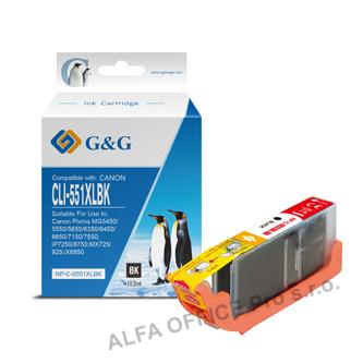  G&G kompatibilní ink s CLI551BK XL, black, 10,2ml, ml NP-C-0551XLBK, high capaci 