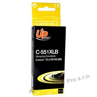 UPrint kompatibilní ink s CLI551BK XL, black, 11ml, C-551XLB, high capacity, pro Canon PIX
