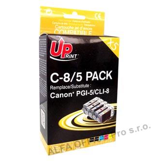 UPrint kompatibilní ink s CLI8, 2xblack/1xcyan/1xmagenta/1xyellow, C8/5 PACK, pro Canon iP