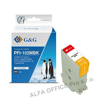  G&G kompatibilní ink s PFI102MBK, matte black, NC-00102MBK, pro Canon iPF-500, 6 