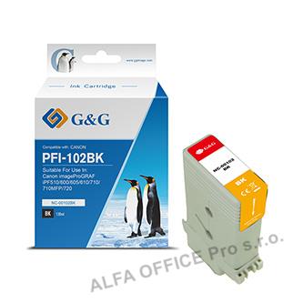  G&G kompatibilní ink s PFI102BK, black, NC-00102BK, pro Canon iPF-500, 600, 700, 