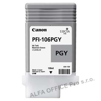 Canon originální ink PFI106PGY, photo grey, 130ml, 6631B001, Canon iPF-6300,6400