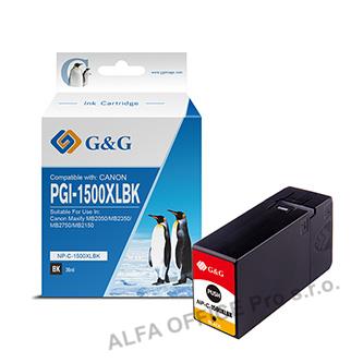  G&G kompatibilní ink s PGI 1500XL, black, NP-C-1500XLBK/C, pro Canon MAXIFY MB20 
