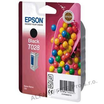 Epson originální ink C13T028401, black, 600str., 17ml, Epson Stylus Color C60