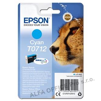 Epson originální ink C13T07124012, cyan, 375str., 5,5ml, Epson D78, DX4000, DX4050, DX5000