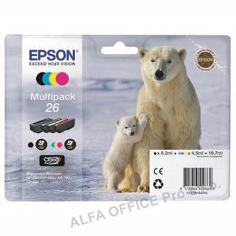 Epson originální ink C13T26164020, T261640, CMYK, 3x4,5/6,2ml, Epson Expression Premium XP