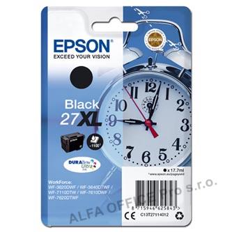Epson originální ink C13T27114012, 27XL, black, 17,7ml, Epson WF-3620, 3640, 7110, 7610, 7
