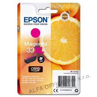Epson originální ink C13T33634012, T33XL, magenta, 8,9ml, Epson Expression Home a Premium