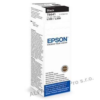 Epson originální ink C13T66414A, black, 70ml, Epson L100, L200, L300