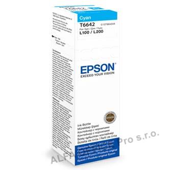 Epson originální ink C13T66424A, cyan, 70ml, Epson L100, L200, L300