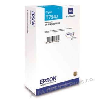 Epson originální ink C13T754240, T7542, XXL, cyan, 69ml, Epson WorkForce Pro WF-8090DW, WF