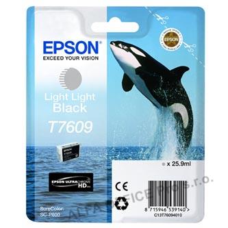 Epson originální ink C13T76094010, T7609, light light black, 25,9ml, 1ks, Epson SureColor 