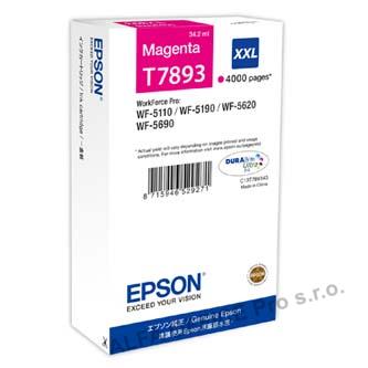 Epson originální ink C13T789340, T789, XXL, magenta, 4000str., 34ml, 1ks, Epson WorkForce