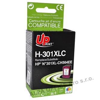 UPrint kompatibilní ink s CH564EE, HP 301XL, color, 450str., 21ml, H-301XLC, pro HP HP Des