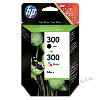 HP originální ink CN637EE, HP 300, black/color, blistr, 2 x 200str., 2x4ml, HP 2-pack, CC6