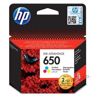 HP originální ink CZ102AE, HP 650, color, 200str., HP Deskjet Ink Advantage 2515 AiO, 3515