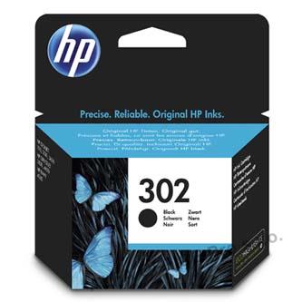 HP ink F6U66AE, HP 302, black, 190str., 3.5ml, HP OJ 3830,3834,4650, DJ 2130,3630,1010, En