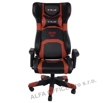  Herní křeslo E-Blue COBRA, červené, Bluetooth 