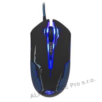  E-Blue Myš Auroza, 3500DPI, optická, 6tl., 1 kolečko, drátová USB, černá, herní 