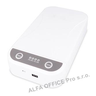  UV sterilizátor Powerton, pro mobilní telefony a šperky, až 6,5", 10 W, bíl 