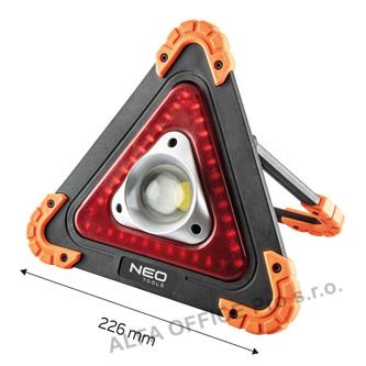 Přenosný trojúhelnikový LED reflektor z plast-nylon, 99-076, 10W, 4xAA, 3 režimy