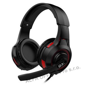 Genius HS-G600V, sluchátka s mikrofonem, ovládání hlasitosti, černá, 2.0, herní