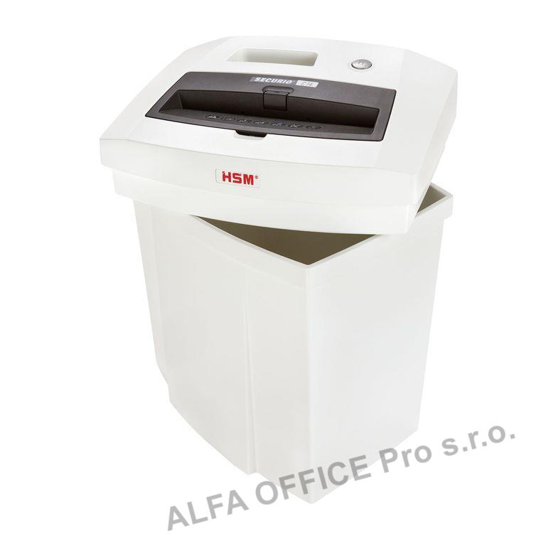 Skartovací stroj HSM Securio C14, stupeň utajení P-4 (příčný řez 4x25mm)